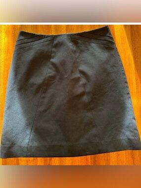 ❤️ Black A line textured lined skirt